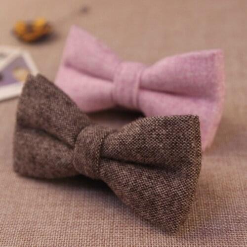 14color Mens women business wedding Korean fashion designer wool bow tie solid classic butterfly 10pcs/lot
