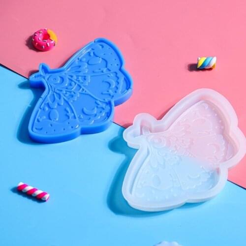 New Style Creative Coaster Mold Safe DIY Transparent Butterfly Epoxy Resin Silicone Mould for Home Arts Crafts Supplies