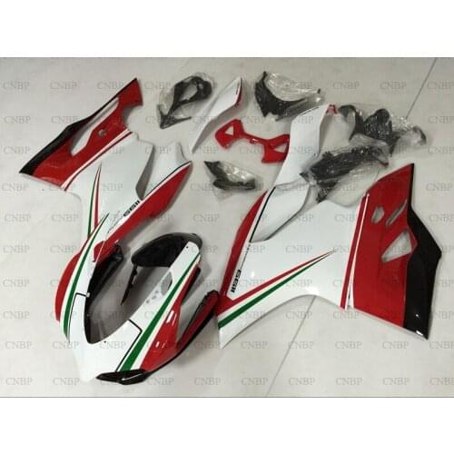 For DUCATI 1199 2012 - 2014 Bodywork 889 2012 Fairings for DUCATI 1199 2012 Red White Abs Fairing