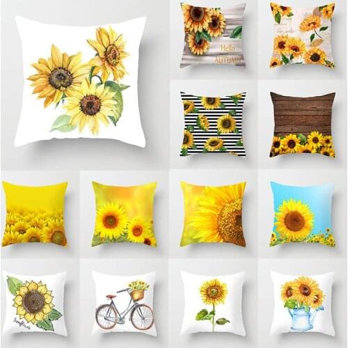 Sunflower Pillowcase Decorative Sofa Cushion Cover Living Room Pillow Cover Home Decor Cushion Case Cute Pillow cases 45*45cm