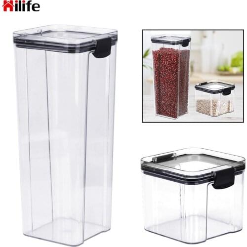Transparent Keep Fresh Plastic Sealed Cans Bottle Noodle Multigrain Tank Food Storage Container 700/1800ML