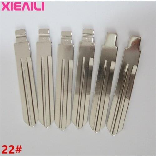 XIEAILI 20Pcs/lot 22# Metal Blank Uncut Flip KD Remote Key Blade For Nissan A33/Tiida/Sunny S187