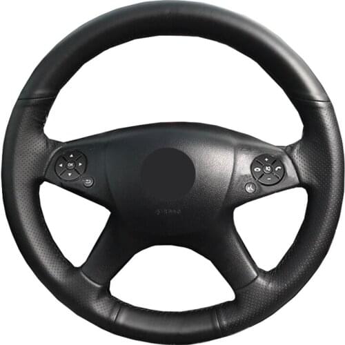 Hand Sewing Car Steering Wheel Cover Leather Suede For Mercedes Benz W204 C-Class 2007- 2009 2010 C280 C230 C180 C260 C200 C300