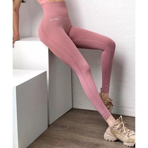 Letter Printed High Waist Yoga Pants Compression Sports Pants Push Up Running Women Gym Fitness Leggings Tummy Control Tights