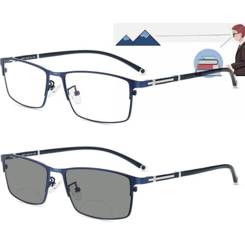 Transition Sun Photochromic Bifocals Reading Glasses Magnifier For Women Men Driving Look Near Far Presbyopic Sunglasses FML