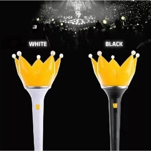 KPOP BIGBANG 10th Anniversary Crown Shaped Concert Ver.4 Light Stick White Black Color Fans Light Stick