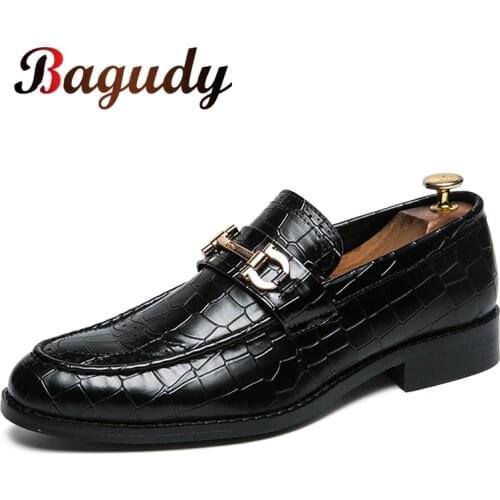 Comfortable Casual Black Mens Dress Shoes Leather Formal Man Wedding Shoes Elegant Suit Shoes Fashion Party Pointed Toe Flats