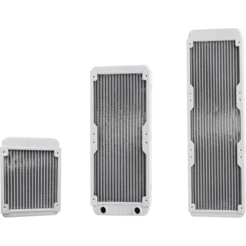 1PC White 120/240/360mm Aluminium Water Cooling Computer Radiator Water Cooler 18 Tube CPU Heat Sink Exchanger X6HA