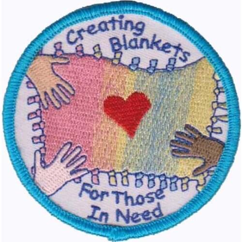 Embroidery Blankets Patch Made by Twill with with Merrow Border High Quality with PVC Backing Welcome Customized free shipping