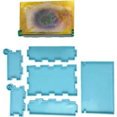 1 Set Domino Storage Box Epoxy Resin Mold DIY Crafts Casting Tools Container Silicone Mould Drop Shipping