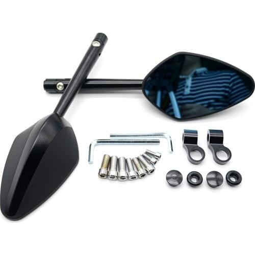 For 1Pair Universal Motorcycle CNC Aluminium Backup Rearview Mirrors accessories mirror For kawasaki z1000 zx9r z800/e versione