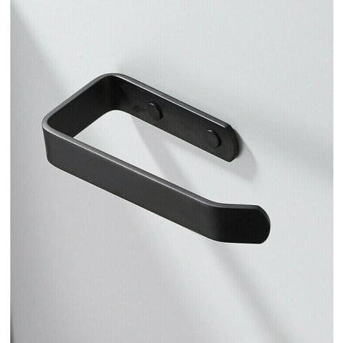 1Pcs AluminumWall mounted Black Modern Bathroom Square Toilet Roll Paper Holder Towel Rack Bathroom Accessories