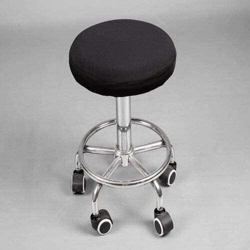 1PCS Round Bar Stool Cover Stretch Removable Elastic Chair Pad Protector For Home Office-ABUX