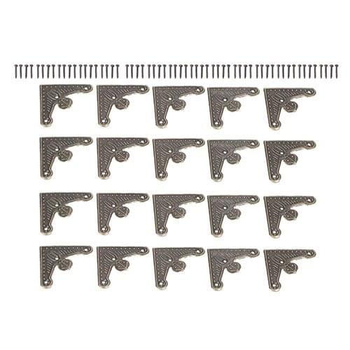 100Pcs 32mm Antique Bronze Jewelry Wooden Box Corner Decorative Protectors Scrapbook Album Menu Folder Corner Brackets Protector