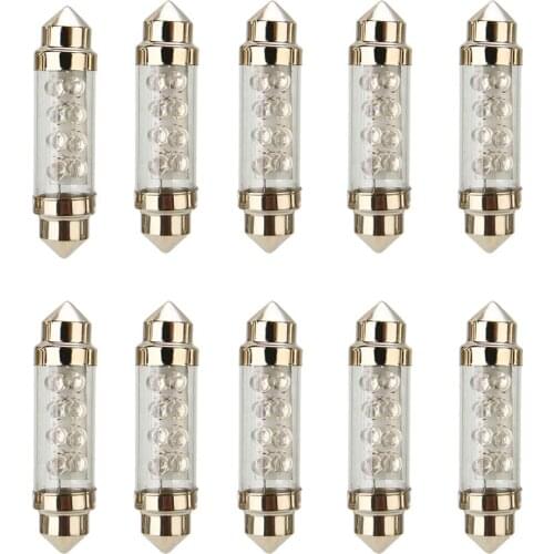 10x Newest Led C5W 31mm 36mm 39mm 41mm Cob Clear Car Interior Light Auto Festoon Lamp Vehicle Dome Read Door Bulb 12V White