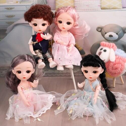 16 cm doll girl Joint toys Do people House toy