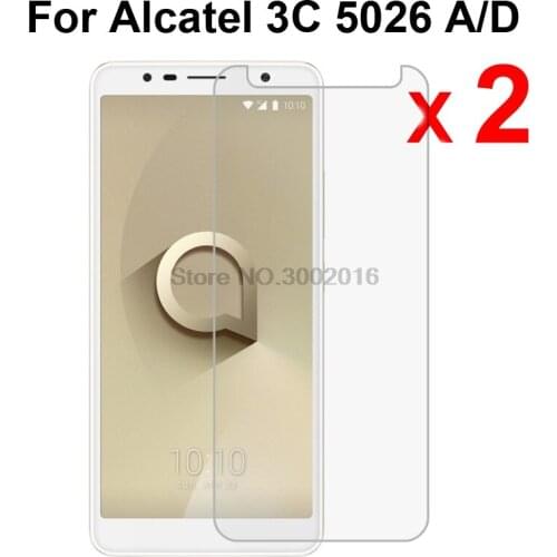 2Pcs For Alcatel 3C Tempered Glass 9H Screen Protector Premium Safety Protective Film On Alcatel3C 5026A 5026D 3 C 5026 6.0 inch