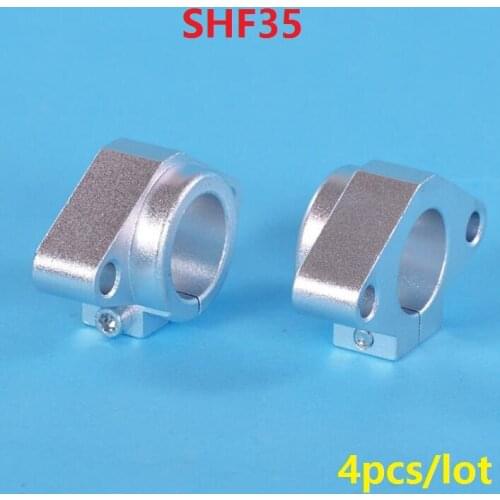 4pcs/lot SHF35 aluminum linear bearing shaft support for 35mm rod rail shaft support diy XYZ table CNC router parts