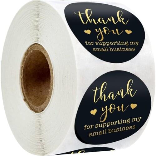 500pcs Round Thank You Stickers For Supporting My Small Business Seal Labels For Christmas Gift Decoration Business Stationery