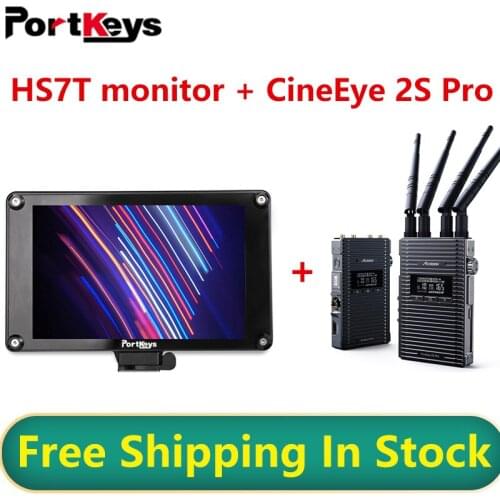 ACCSOON CineEye 2S Pro and PortKeys HS7TMonitor Wireless Transmitter Receiver SDIHDMI 1200ft Image Video Transmission for Camera