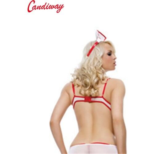 Fantasy Naughty Nurse skirt Chemises Costume Sexy Mini dress shorts babydoll G-strings Uniform porn Adult Sex crotchless erotic