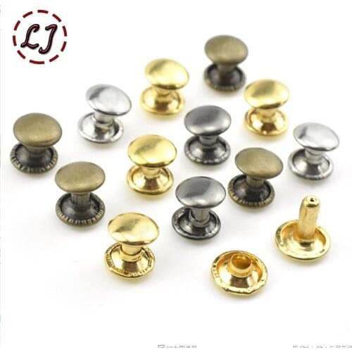 Hot 100sets/lot Spikes Studs Double-Sided Screw Rivets Spike for Shoes Belt Bag crafts DIY sewing garment accessory scrapbooking