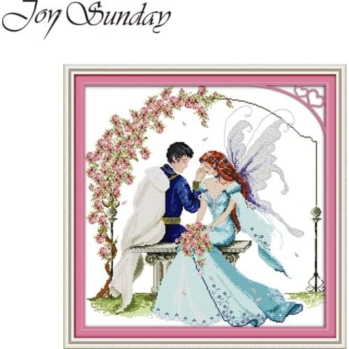 Joy Suanday Cross Stitch Embroidery Prince and the Elves Aida Fabric 14CT DMC Thread Water Soluble Canva Stitch Cross Needlework