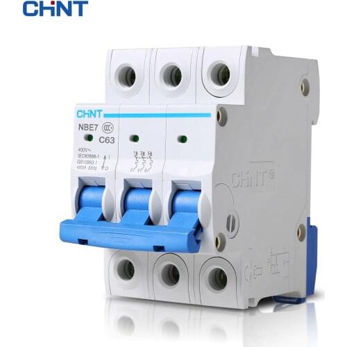 CHINT Miniature Circuit Breaker Three Phase Air Switch NBE7 3P 63A Miniature Circuit Breaker