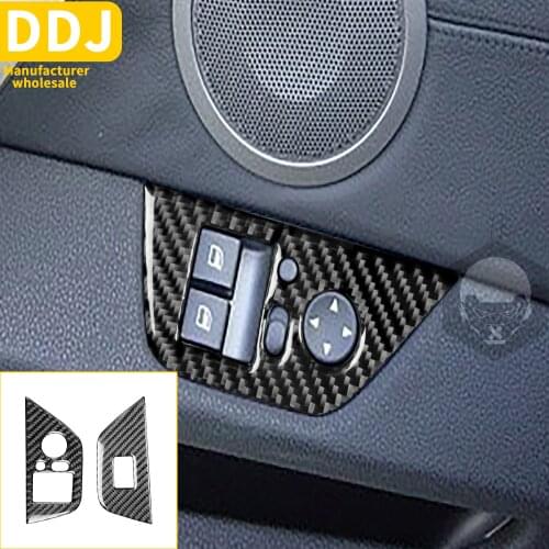 Carbon Fiber Car Door Armrest Panel Window Glass Lifting Buttons Accessories For Bmw Z Series Z4 E85 E86 2003-2008 Roadster