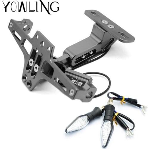 Motorcycle License Plate Bracket Licence Plate Holder Frame Number Plate For YAMAHA YZF R25 R6 R125 z750 Z800 FZ8 FZ1 FZ6R ER-6N