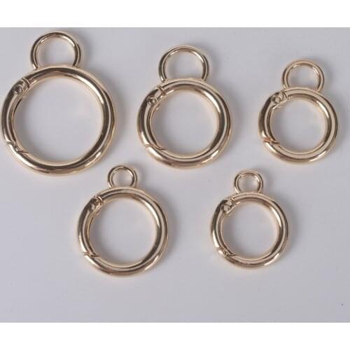 5Pcs/Lot Round Lobster Clasps For Jewelry Making Supplies Necklace Bracelet Bags Keychain DIY Accessories Circle Connectors