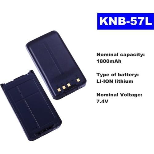 7.4V 1800mAh LI-ION Radio Battery KNB-57L For Kenwood Walkie Talkie TK2140/3140/3160 TK2160/3148/3178 Two Way Radio