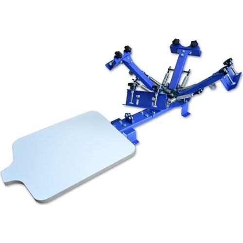 Screen Printing Machine Press 4 Color 1 Station Silk Screen Printing Machine Adjustable Double Spring Devices