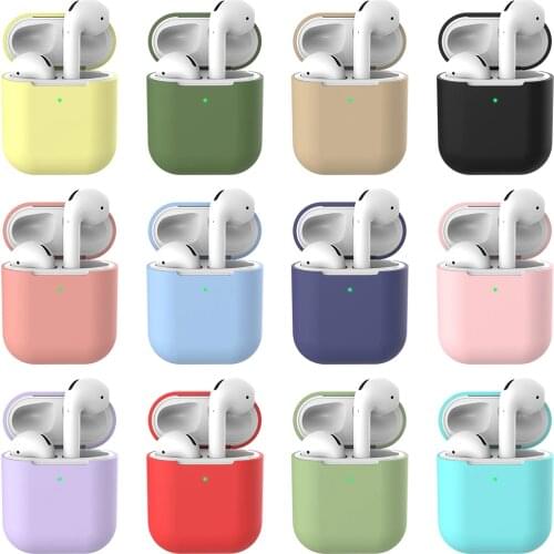 Candy Colors Soft Silicone Case For Apple Air Pods 2 Cases For AirPods 2 Silm Shockproof Earphone Protective Cover Accessory