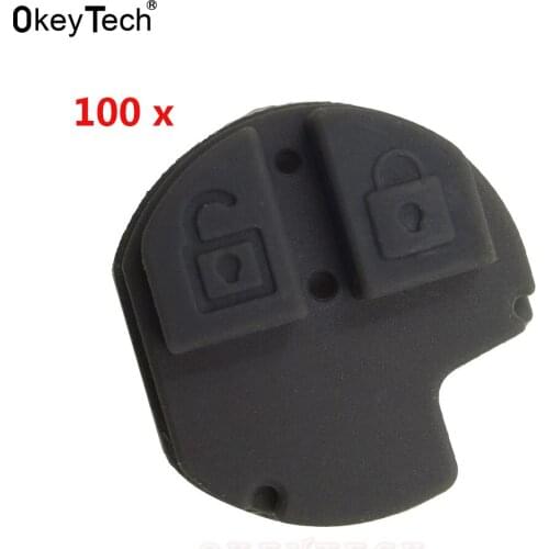 OkeyTech 100PCS/LOT Remote Car Key Fob Replacement Rubber Pad 2 Buttons for Suzuki Key Swift grand vitara SX4 Liana Aerio Jimn