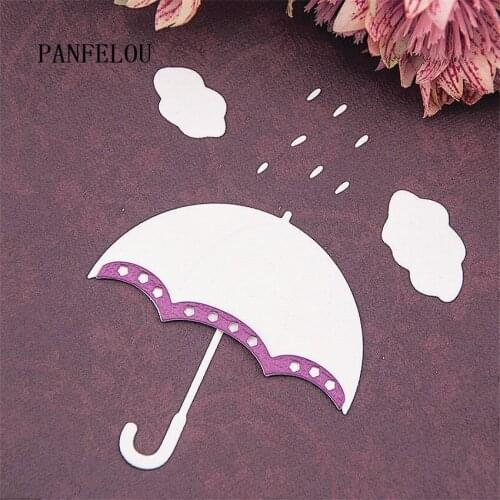 PANFELOU 1lot=7PCS umbrella set metal craft Carbon Steel Cutter paper die cutting dies Scrapbooking/DIY Embossing cards