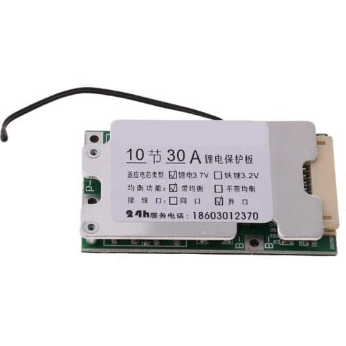 BMS 10S 30A 36V Li-ion Lithium Battery Charge Board 18650 with Protection Balancer PCM 10S BMS Balance Charging Circuit 85LA