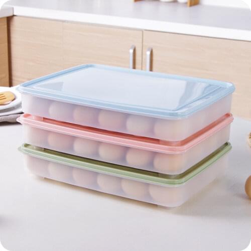 Kitchen 15-Compartment Portable Refrigerator Fresh-keeping Plastic Egg Storage Box