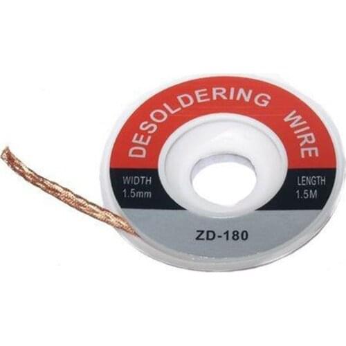 Welding Wire1.5mm Width 1.5M Length Desoldering Braid Welding Solder Remover Wick Wire Lead Cord Flux BGA Repair Tool