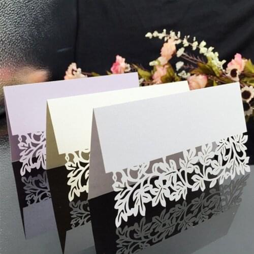 Wedding Hollow out Luxury Table Name Place Cards Christmas Birthday Party Invite Cards Table Decoration Favor 25PCS