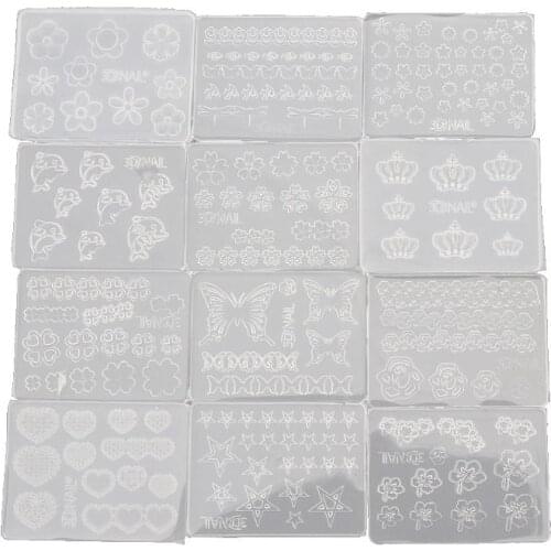 12Pcs Mini Size Nail Art Silicone Mold Leaves Flower Animals Template Acrylic Gel Tools Resin Mold Jewelry Making Tools