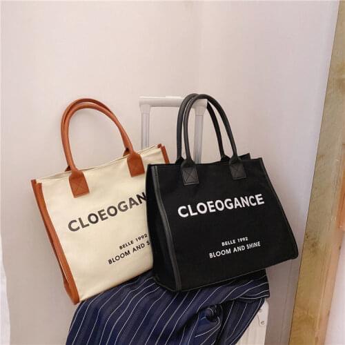 All-match Korean Version of Large-capacity Japanese Fashion Canvas Bag Female Harajuku Shoulder Bag Portable Shopping Bag