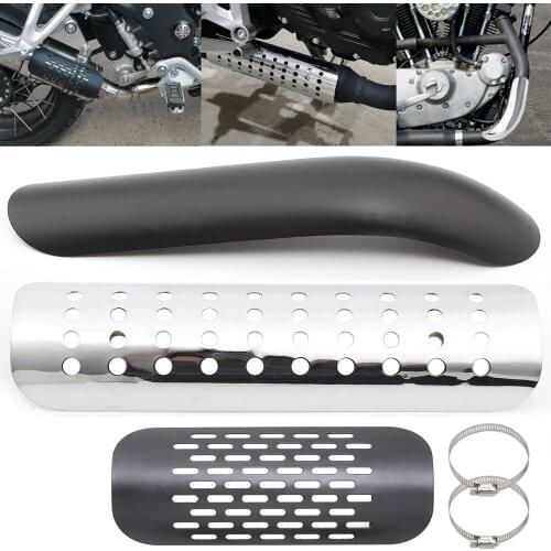 Universal Motorcycle Part Curved Exhaust Muffler Pipe Heat Shield Cover Guard Protector Universal for Honda Harley