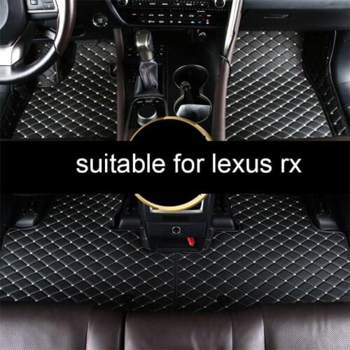 Fiber leather car floor mats for lexus rx rx330 rx400h rx350 rx200t rx300 rx450h 2003-2020 2019 2018 rx430 carpet rug