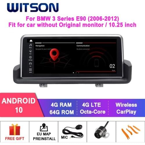 WITSON Android 10.0 10.25" CAR DVD GPS For BMW 3 series E90 2006-2012 4GB+64GB car stereo multimedia AUTO RADIO NAVIGATION GPS
