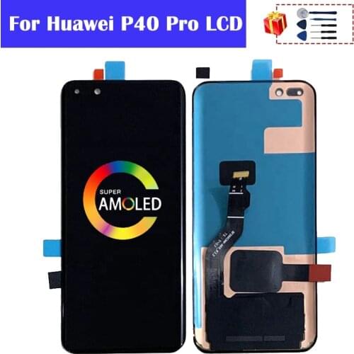 100% Original 6.58'' LCD For Huawei P40 Pro LCD Display Touch Screen Digitizer Assembly For Huawei P40Pro LCD Repair Parts