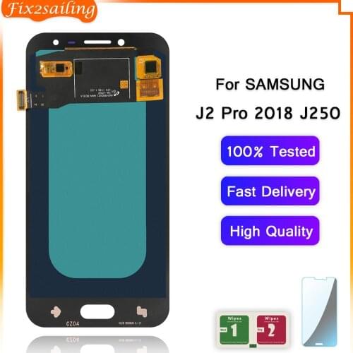 LCD Display For Samsung Galaxy J2 Pro 2018 J250 Super Amoled LCD Touch Screen Digitizer Assembly For Samsung J250 J250M J250F
