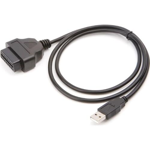 16Pin OBD2 To USB Port Charger Adapter Cable Connector Diagnostic Tool