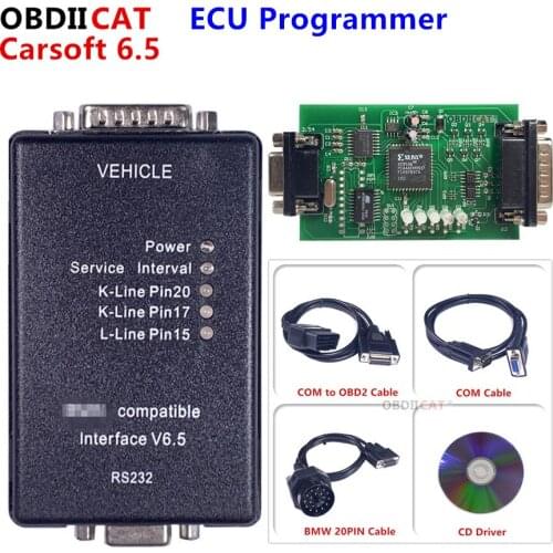 For B-MW E30/E36/E46/E34/E39/E53/E32 Carsoft 6.5 Diagnostic Tool ECU Programmer/MCU OBD2 Scanner with RS232 PC Interface
