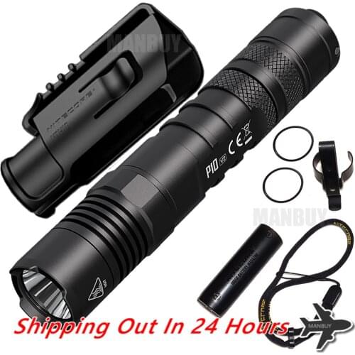 2020 NITECORE P10v2 CREE XP-L2 V6 LED 1100 LMs Ultra-compact Tactical EDC Flashlight Without 18650 Battery Outdoor Hunting Torch